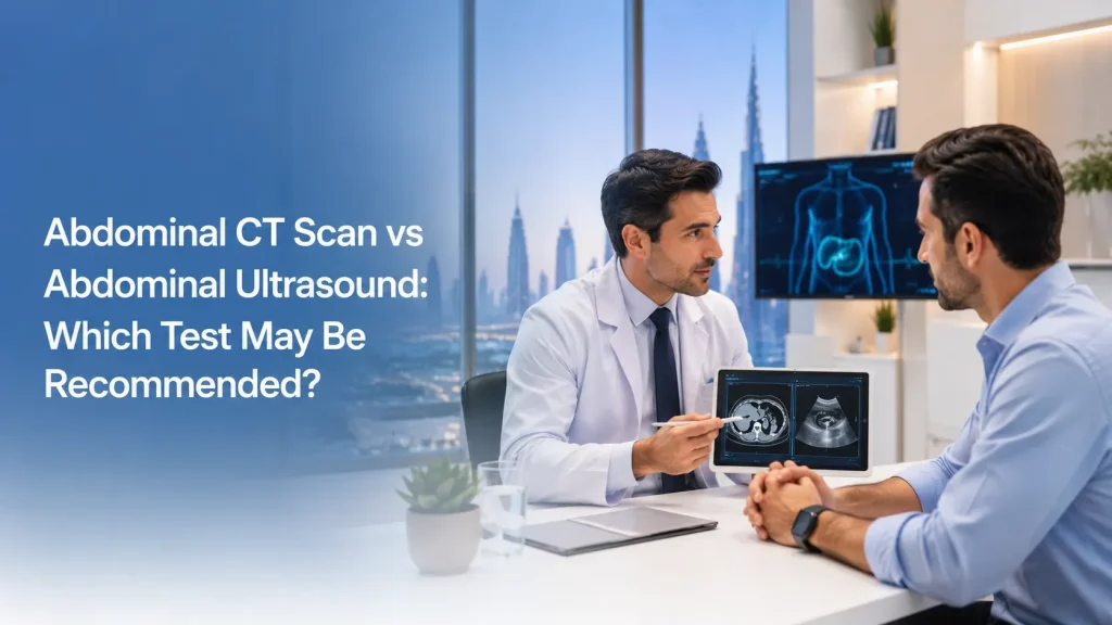 abdominal imaging Dubai CT and ultrasound comparison